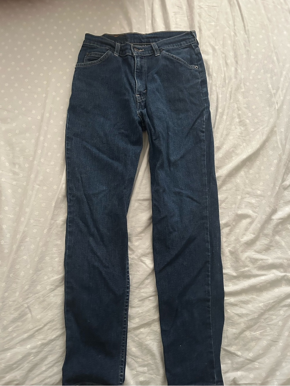 90s Levi’s orange tab dark navy blue straight leg jeans 501 - Picture 8 of 8